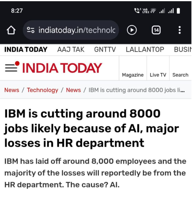 IBM Just Fired 8,000 Employees.